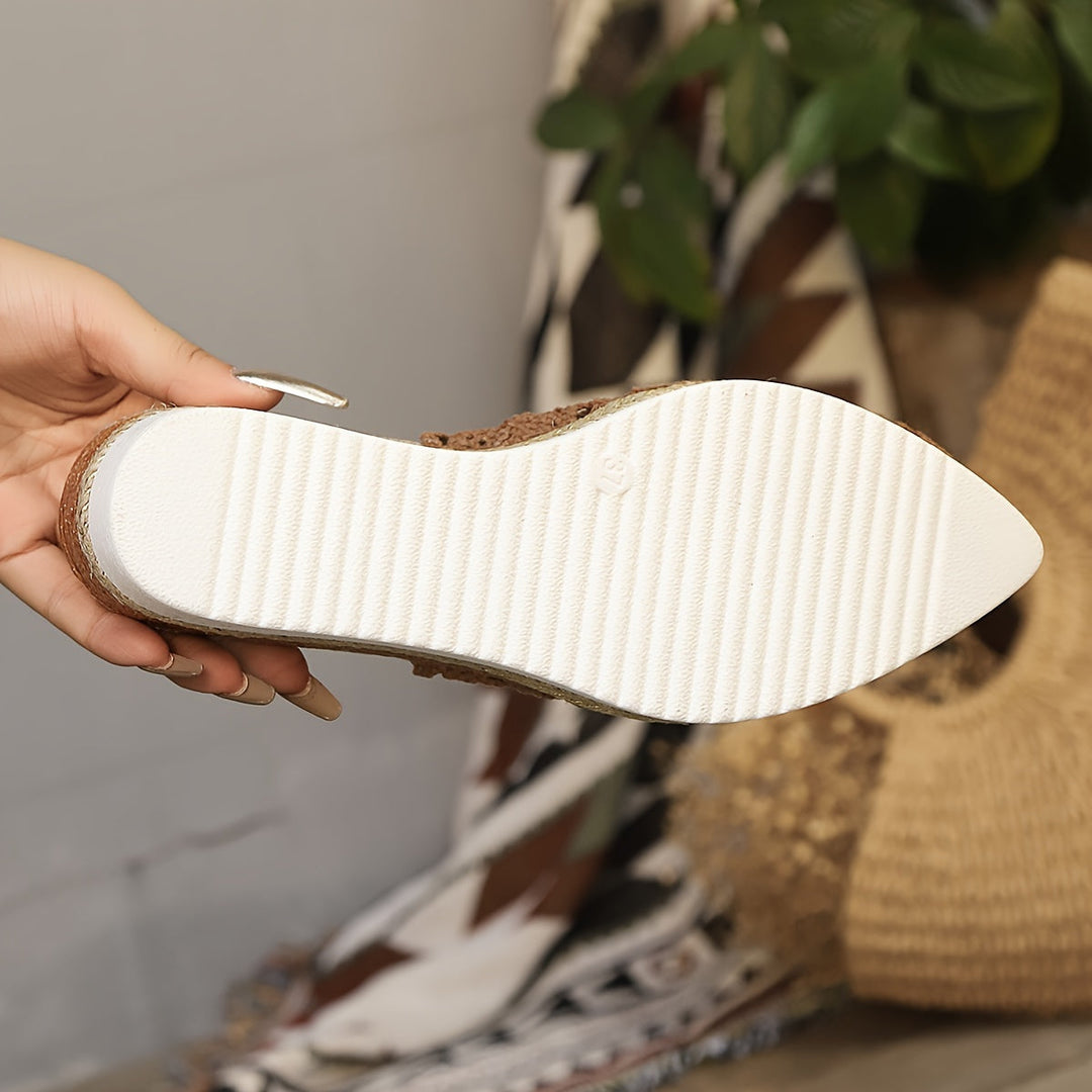 Levoire | Chaussures À Talons En Dentelle Tricotées