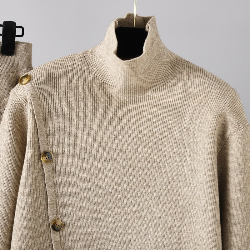 Levoire | Pull À Col Ronde Et Pantalons En Tricot Amples