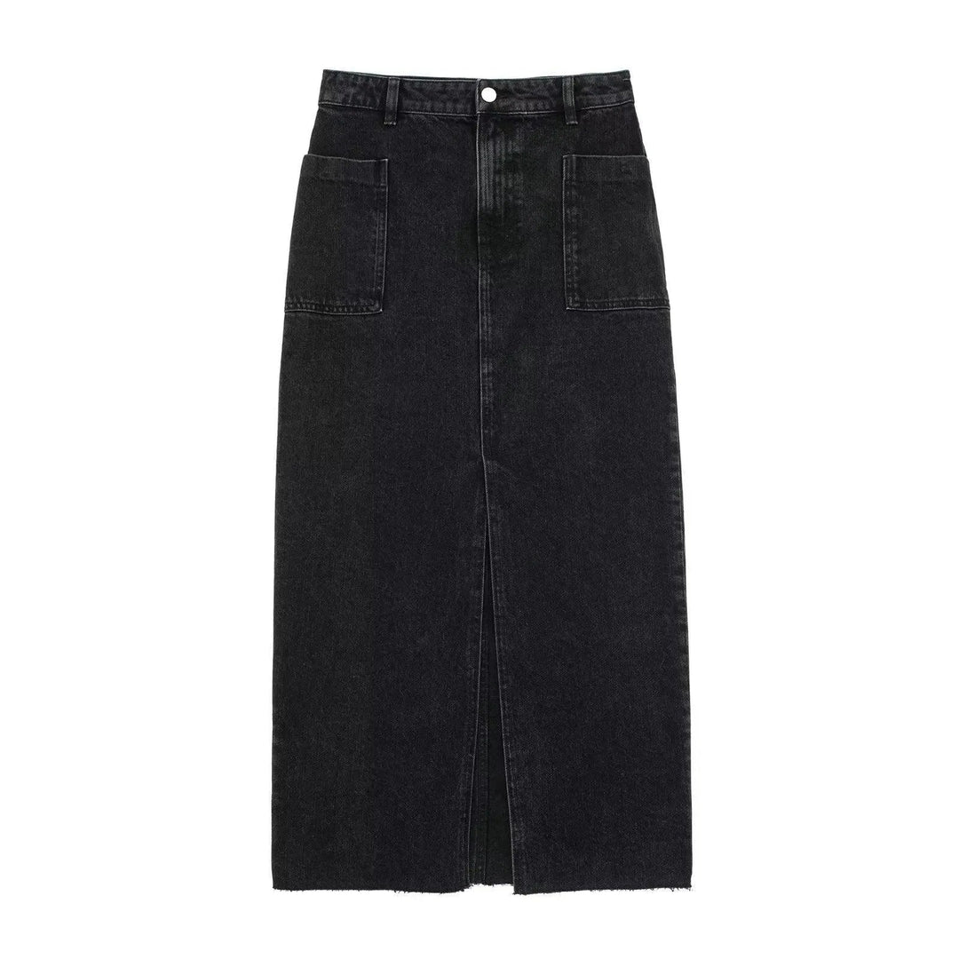 Levoire | Jupe avec design fendu et double poche à taille haute