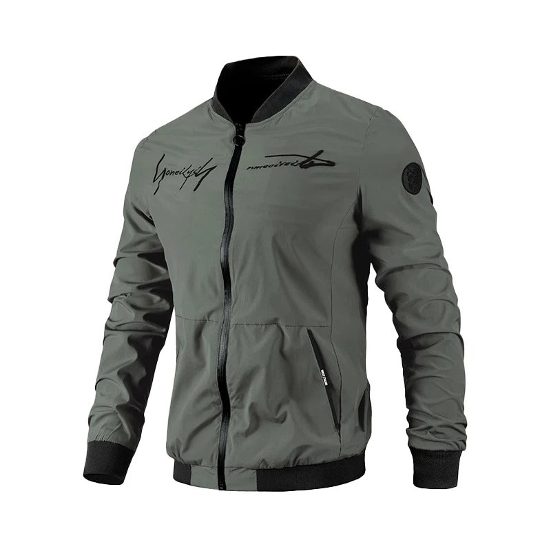 Levoire | Veste Bomber Automnal Brodé Vert