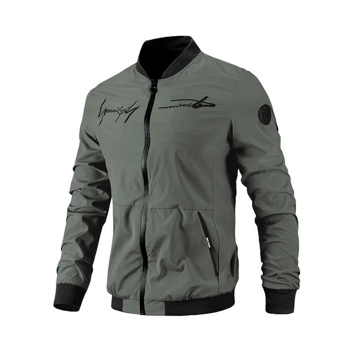 Levoire | Veste Bomber Automnal Brodé Vert