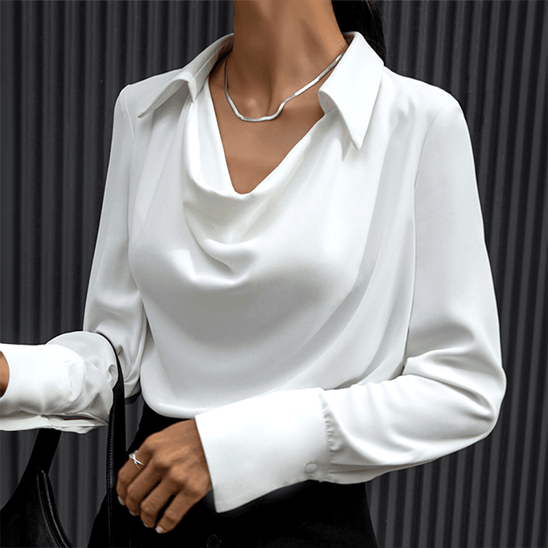 Levoire | V Décolleté Pull Long À Manches Longues Blanc