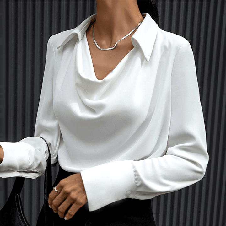 Levoire | V Décolleté Pull Long À Manches Longues Blanc