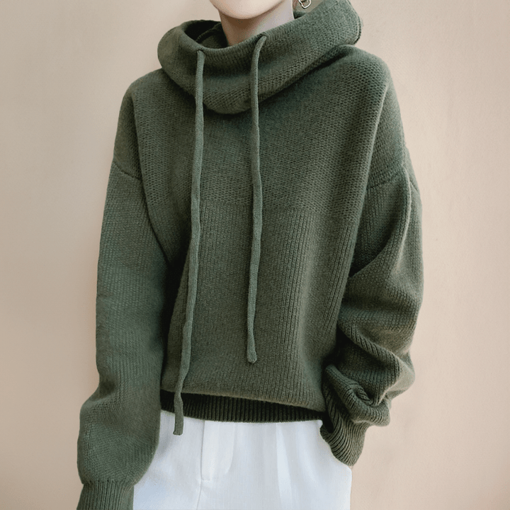 Levoire | Pull Long Ample À Capuche Varm Vert
