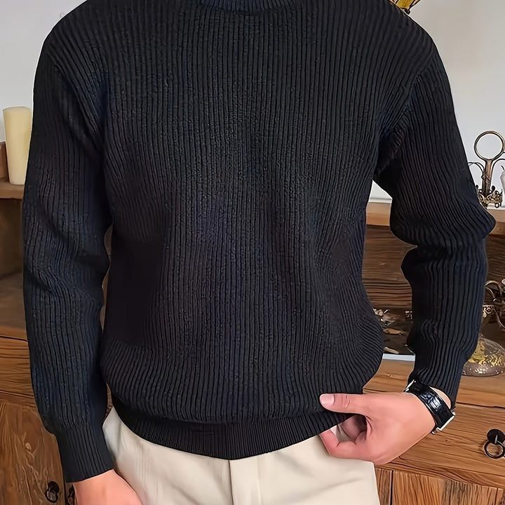 Levoire | Pull-Over En Laine Pour Hommes À Col Rond