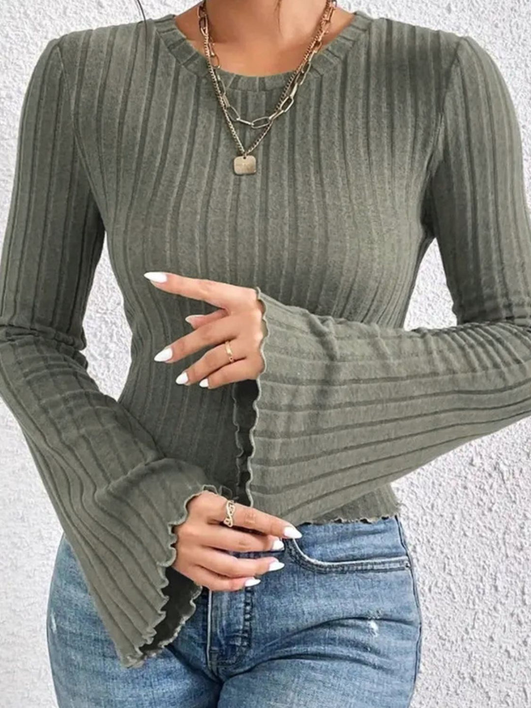 Levoire | Ribba col rond loose T-shirt