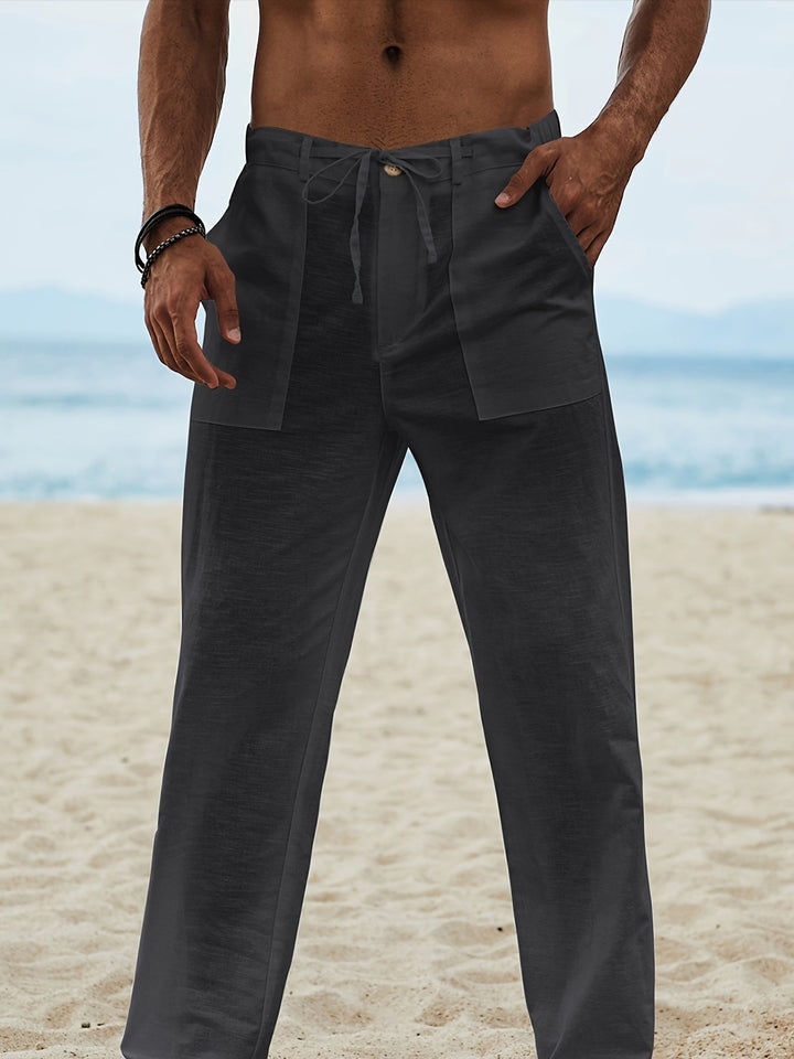 Levoire | Pantalons Cargo Doux En Mélange De Coton Et Lin
