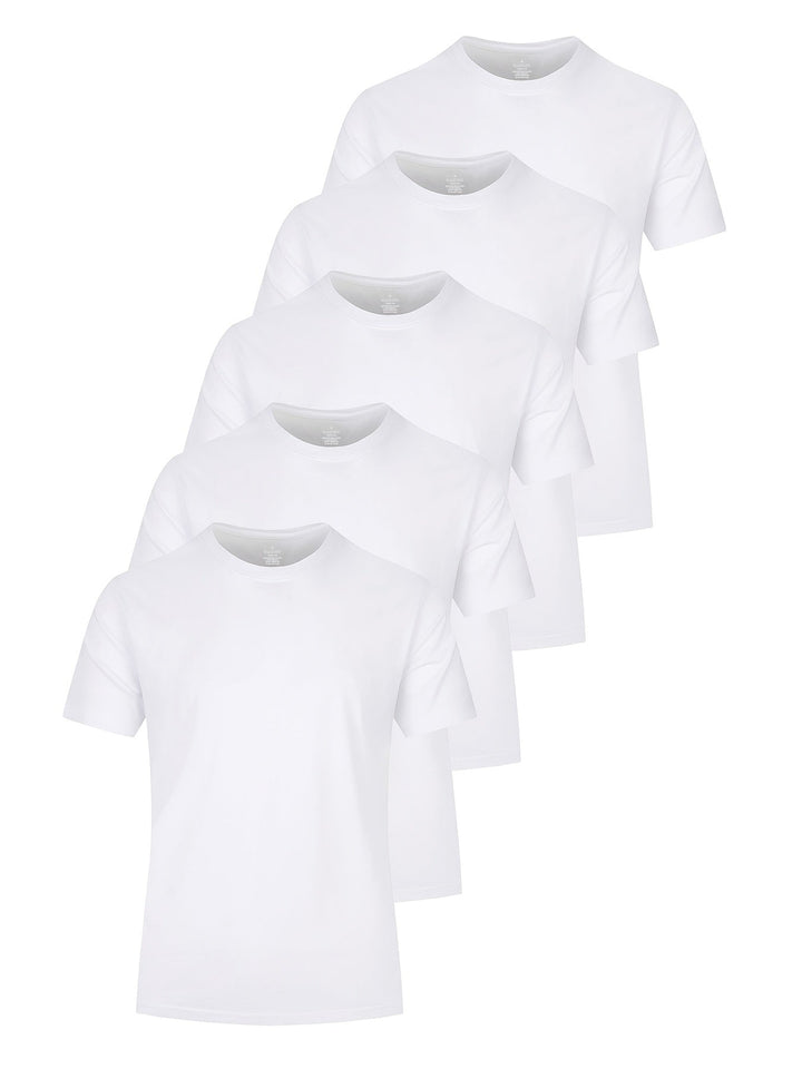 Levoire | 5 Pcs T-Shirts Légers Pour Hommes Blanc