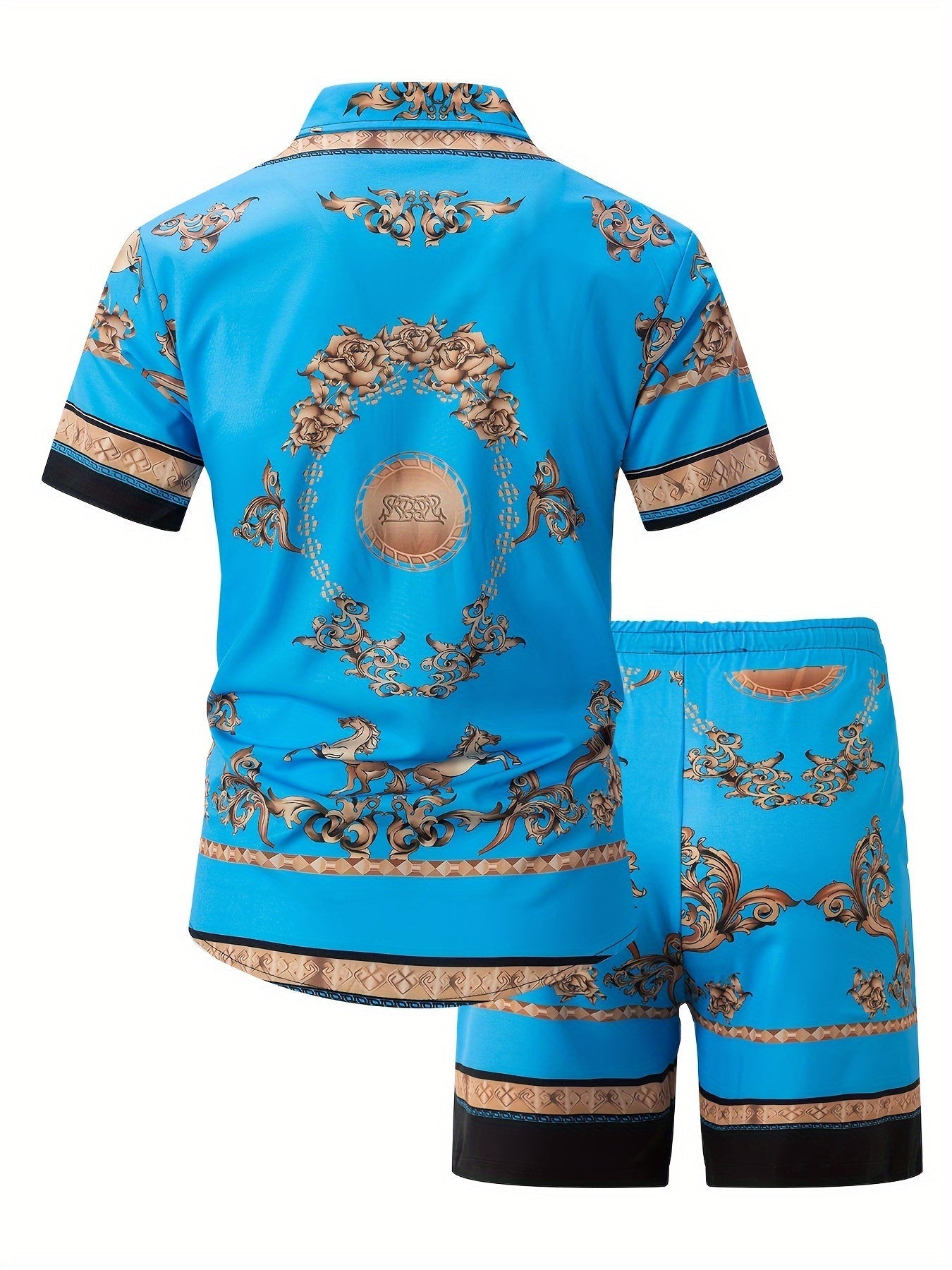 Levoire | 2 Pièces Costume Homme Avec Motif Floral Doré