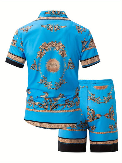 Levoire | 2 Pièces Costume Homme Avec Motif Floral Doré