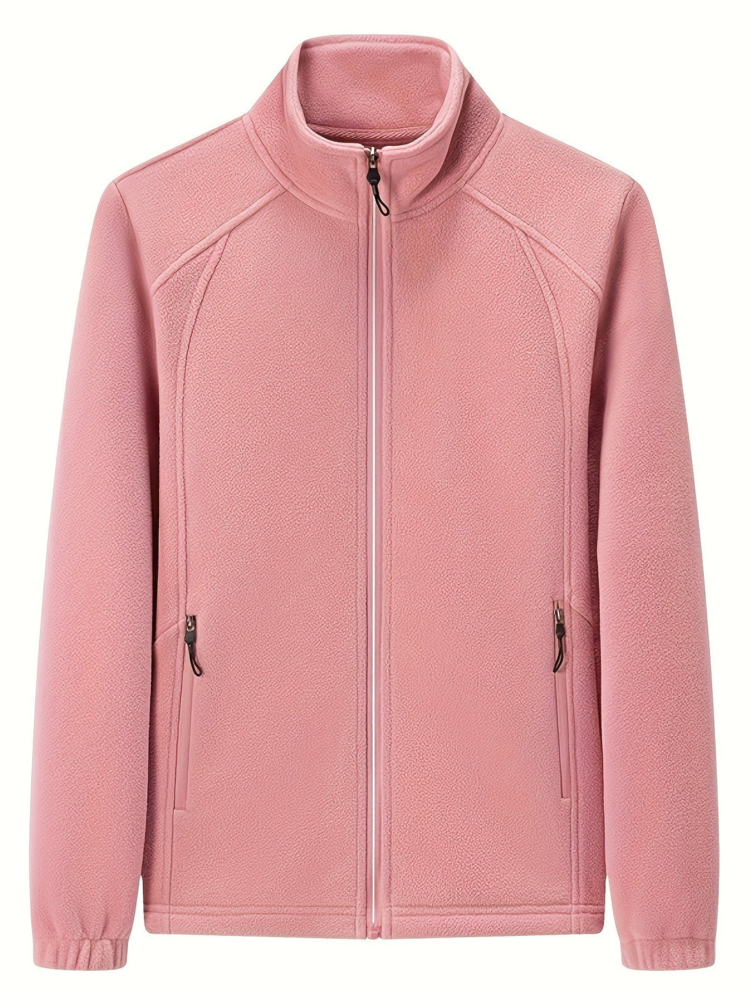 Levoire | Veste À Manches Longues Avec Col Montant En Douceur Avec Fermeture Éclair Rosa