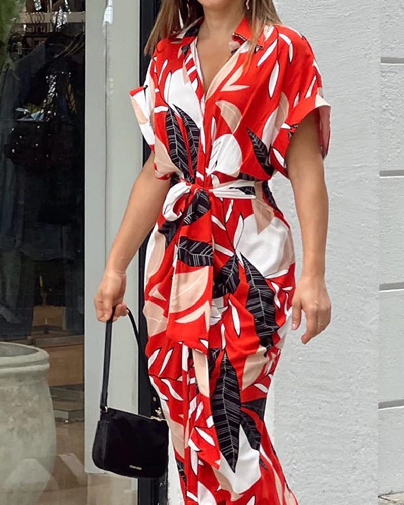 Levoire | Robe à Imprimé Feuilles