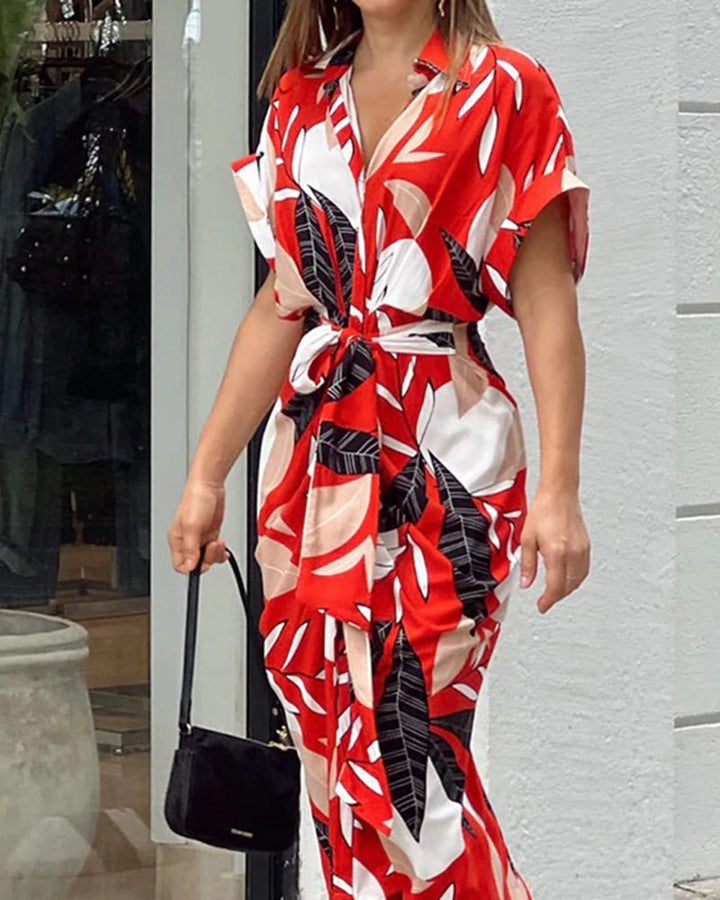 Levoire | Robe à Imprimé Feuilles