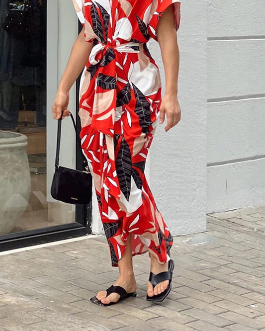 Levoire | Robe à Imprimé Feuilles