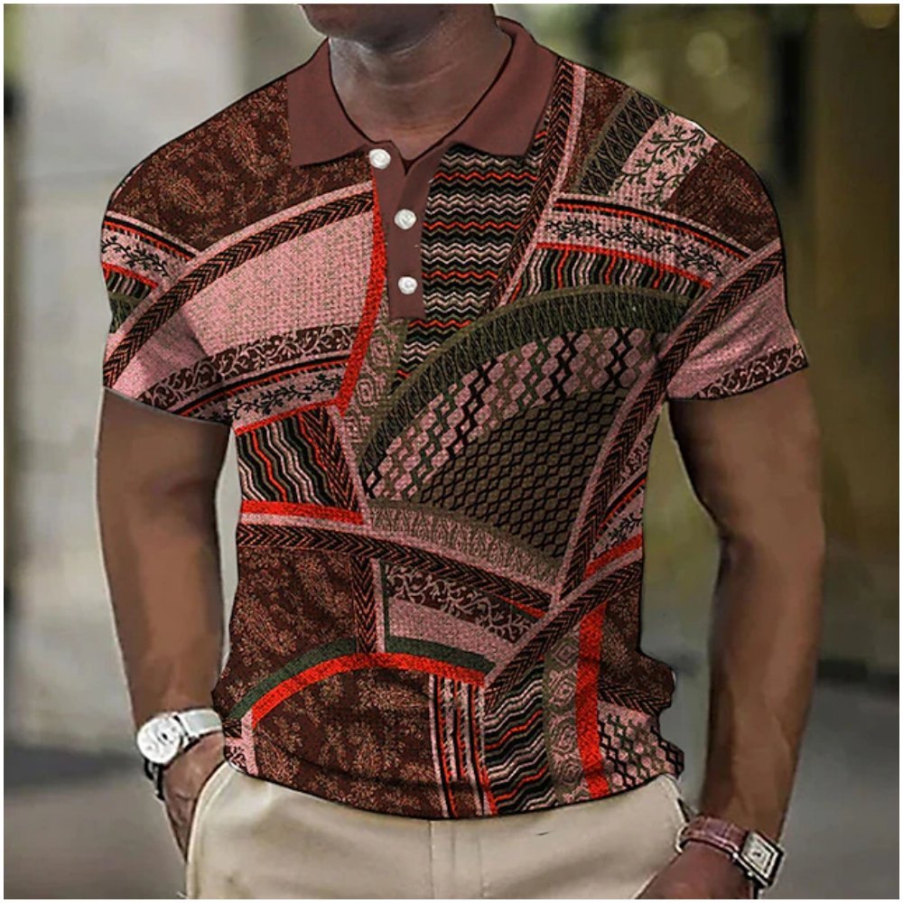 Levoire | Polo À Motif Unique Rouge