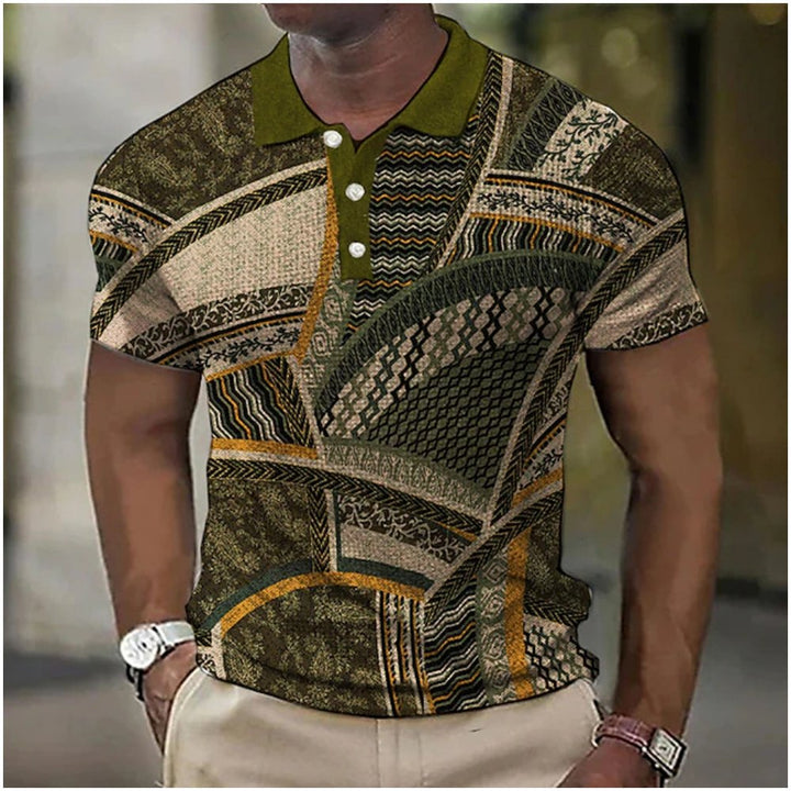 Levoire | Polo À Motif Unique Vert foncé