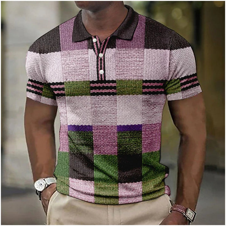 Levoire | Polo À Motif Unique Lilas Vert