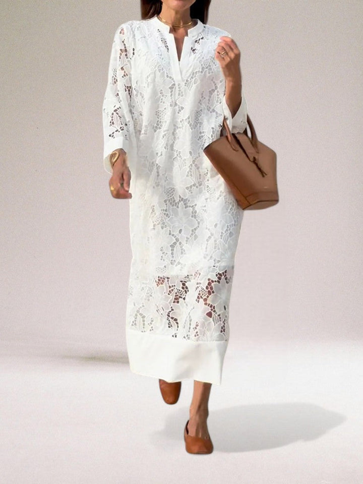 Levoire | Beata Robe Luxe Robe Longue En Tulle Blanc
