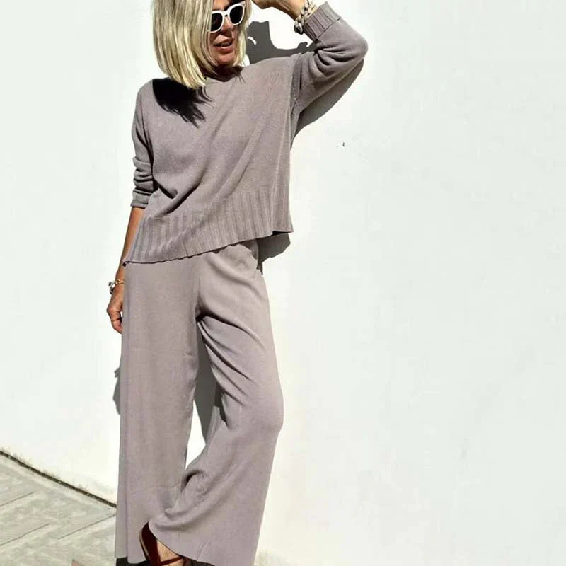 Levoire | Sweatshirt À Manches Longues Avec Pantalon Ample Accessoire Deux Pièces Gris