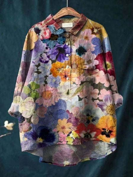 Levoire | Lila Blouse Motif Floral Chemisier Pour Un Look Frais Et Décontracté Fleurs 4