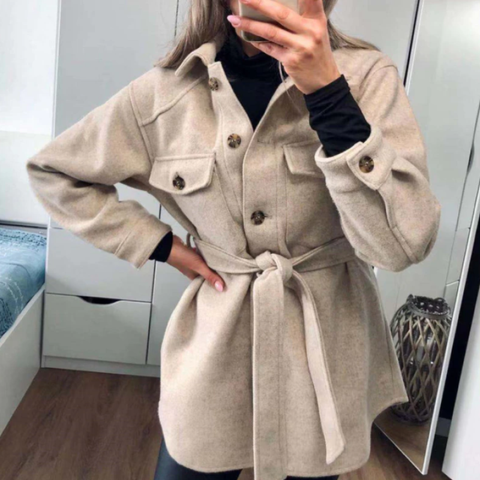 Levoire | Veste mi-longue à manches longues avec boutons