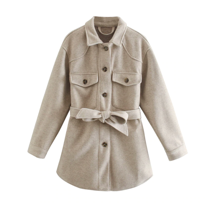 Levoire | Veste Mi-Longue À Manches Longues Avec Bouton