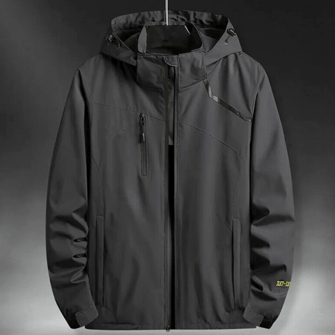Levoire | Veste pour hommes Veste imperméable hommes Protège contre la pluie et le vent Confortable Noir