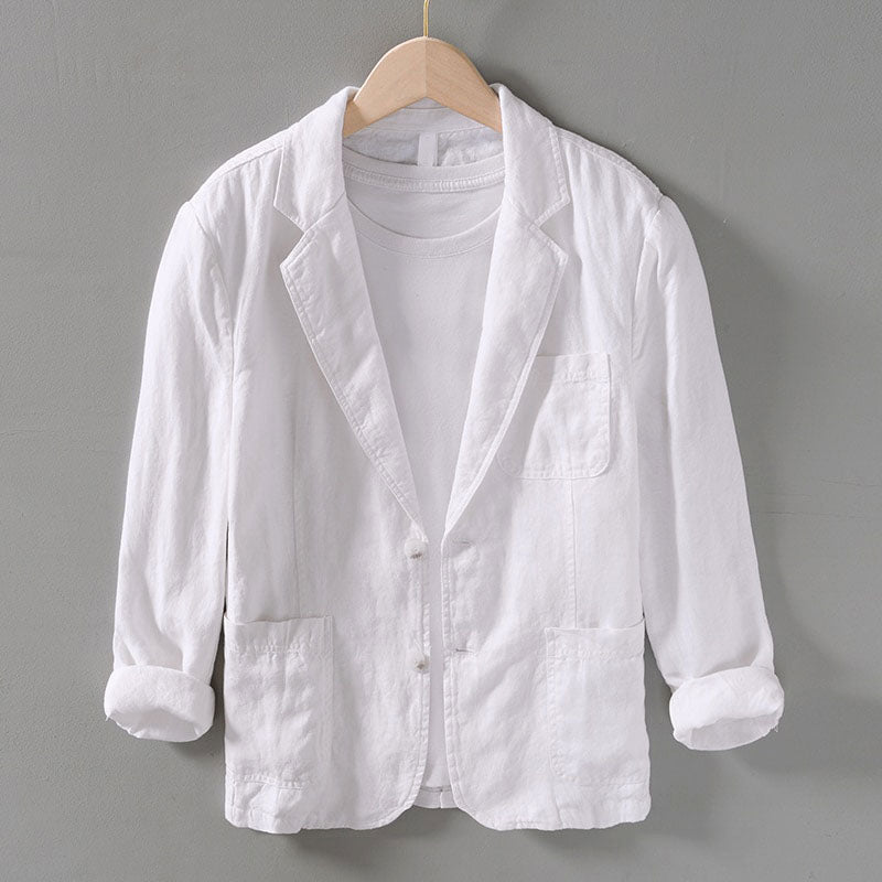 Levoire | Blazer En Lin Léger Blanc