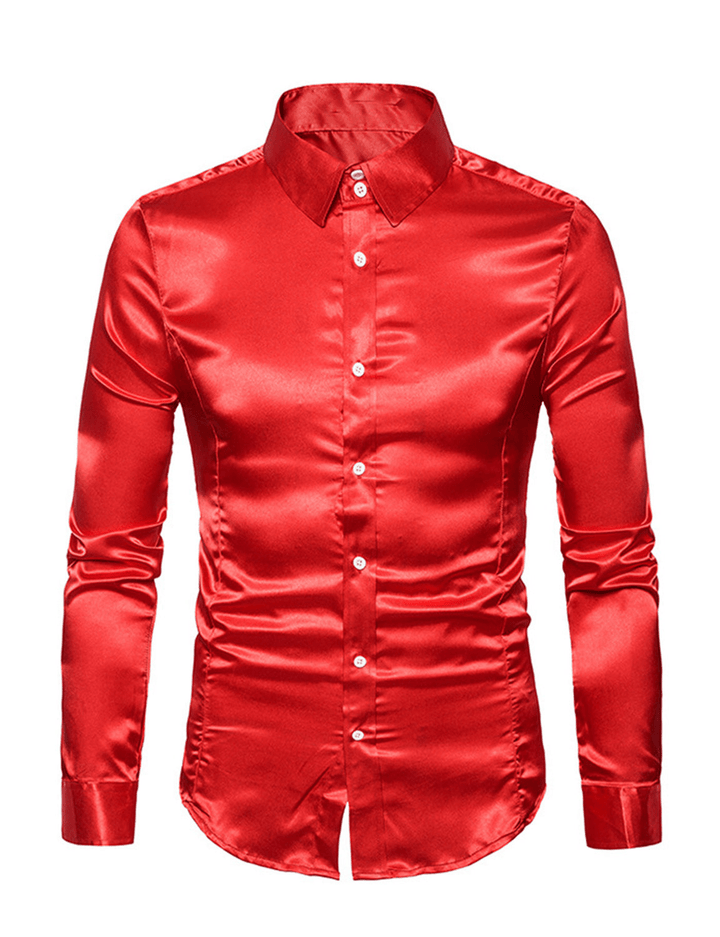 Levoire | Chemise Satin Manches Longues Homme Rot