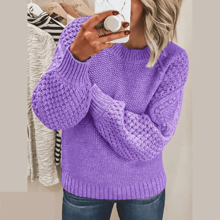 Levoire | Pull Cachemire Femme Doux Chaud Décontracté Lilas