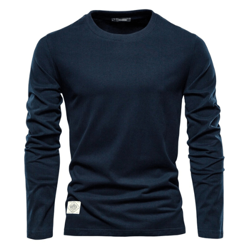 Levoire | Pull homme col rond automne confortable en coton mode homme Marine