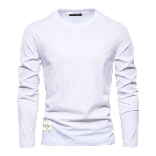 Levoire | Pull homme col rond automne confortable en coton mode homme Blanc