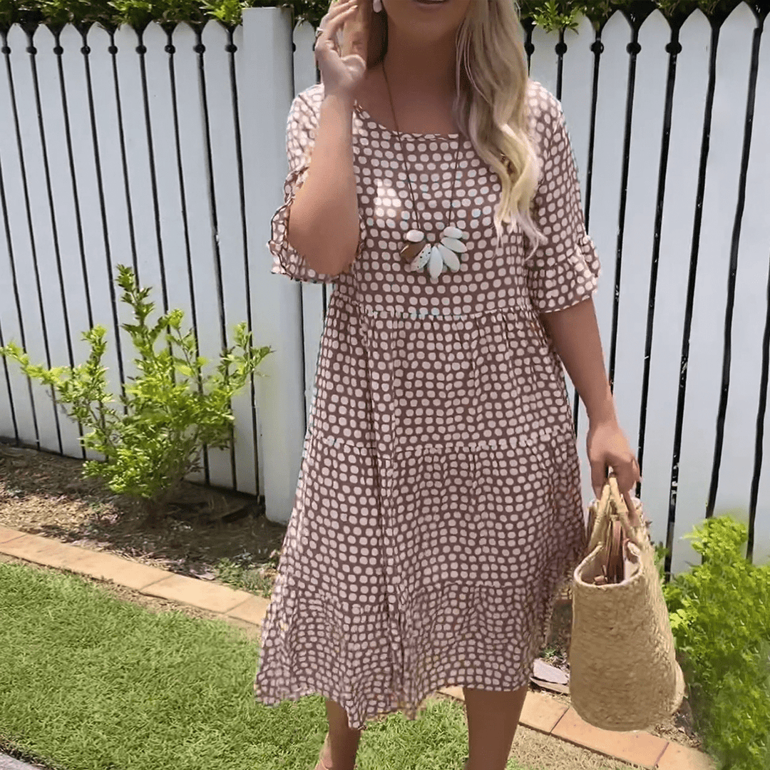 Levoire | Robe À Manches Courtes Multicolore
