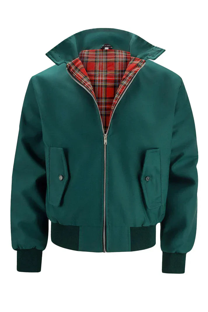 Levoire | Veste Élégante Avec Doublure À Carreaux Vert foncé