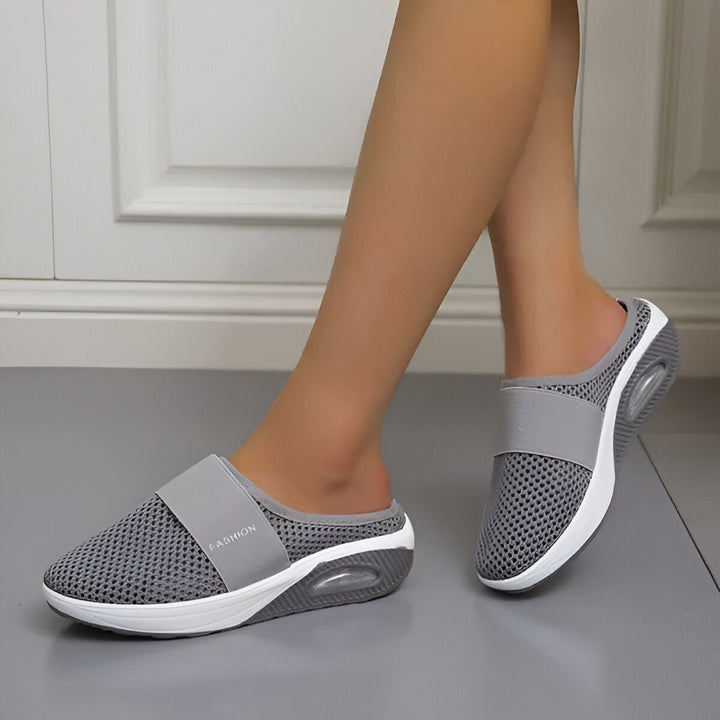 Levoire | Sandales Orthopédiques À Talons Compensés Gris foncé