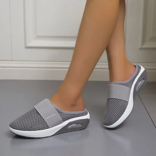 Levoire | Confortables Respirants Chaussons Noirs Gris foncé