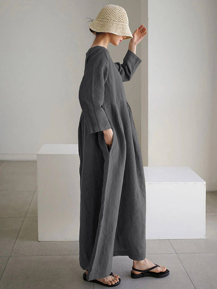 Levoire | Robe Ample En Lin Avec Poches Latérales