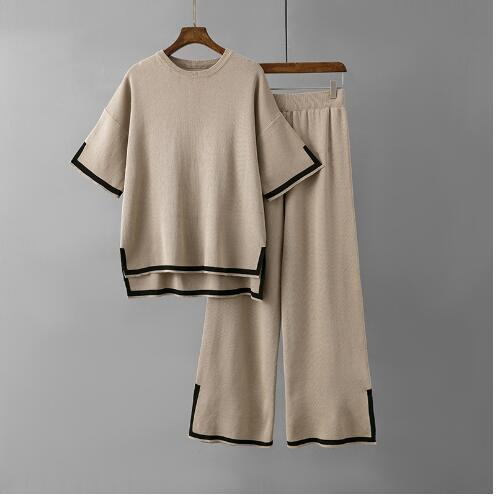 Levoire | Kaksiosainen Setti Venytettävästä, Pehmeästä Materiaalista Beige Yksi koko