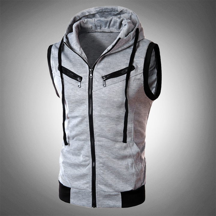 Levoire | Slim Fit Sweat À Capuche Pour Hommes Gris clair