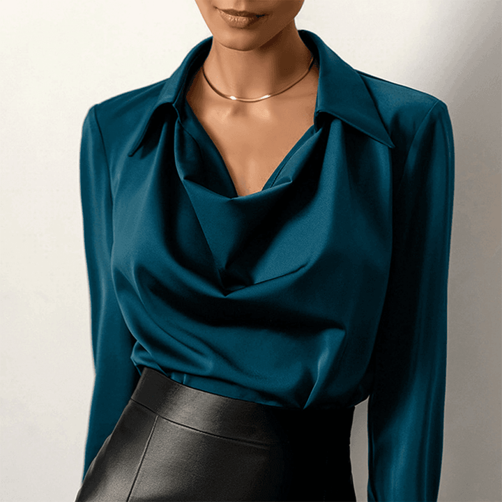 Levoire | V Décolleté Pull Long À Manches Longues Bleu