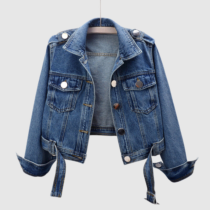 Levoire | Veste Jean Court Femme Avec Détails Classiques 2XL