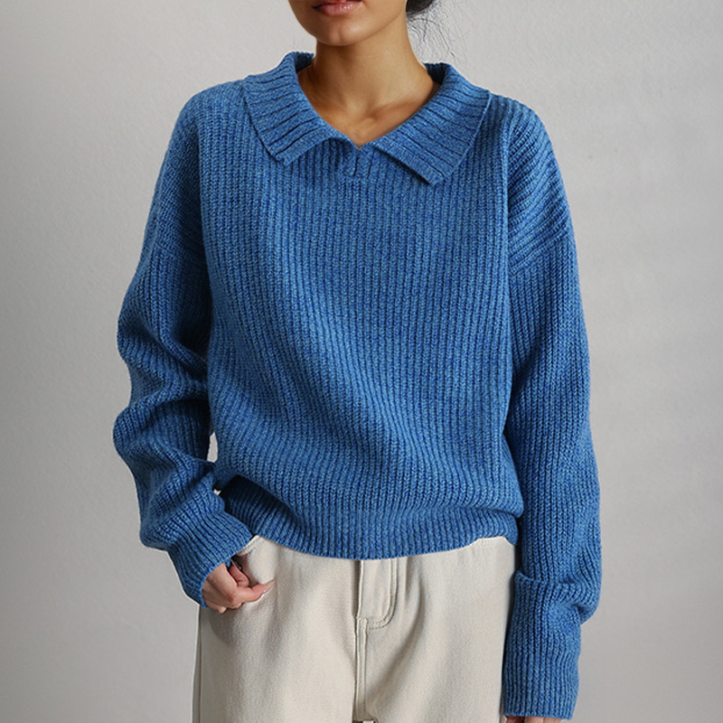 Levoire | Pull Élégant Et Raffiné Hiver Bleu