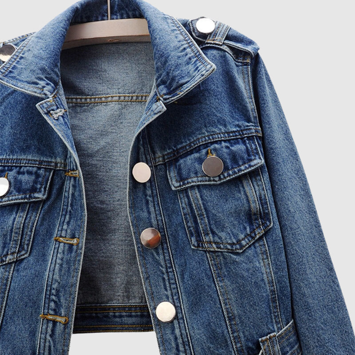 Levoire | Veste Jean Court Femme Avec Détails Classiques