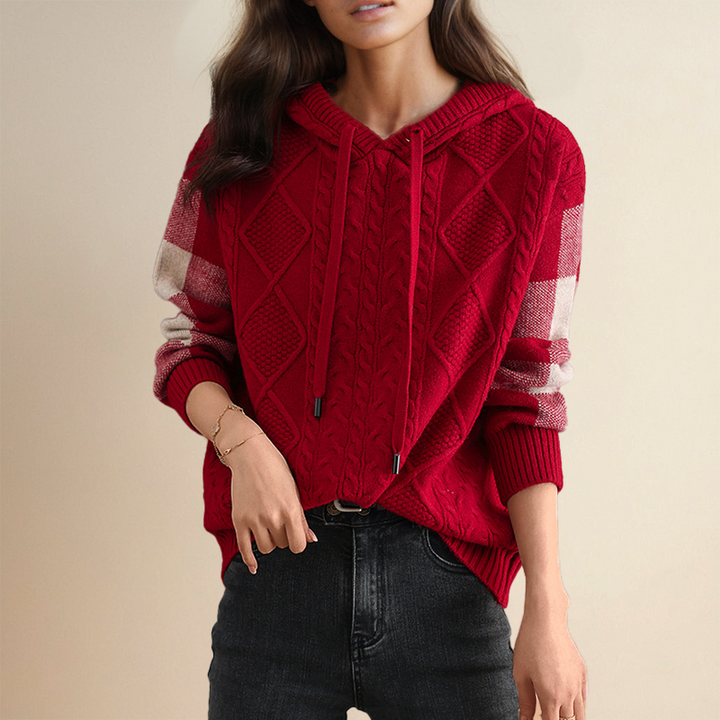 Levoire | Pull En Tricot Chic Rouge (Quasi épuisé) Une taille
