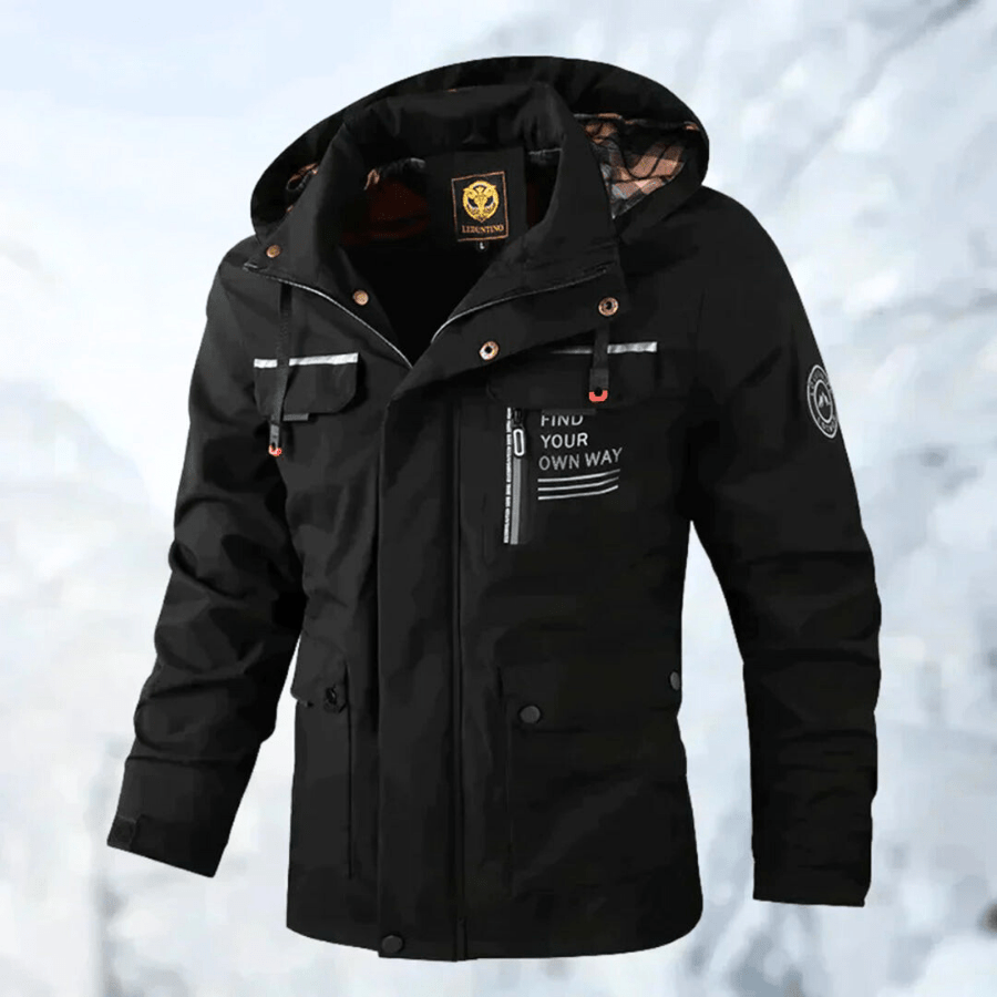 Levoire | Veste Coupe-Vent Chaude pour Homme Noir