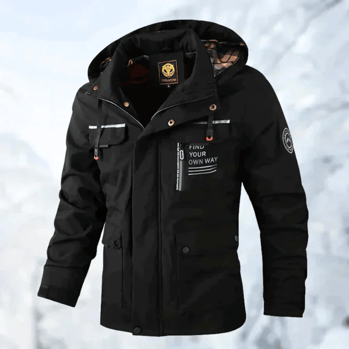 Levoire | Veste Coupe-Vent Chaude pour Homme Noir