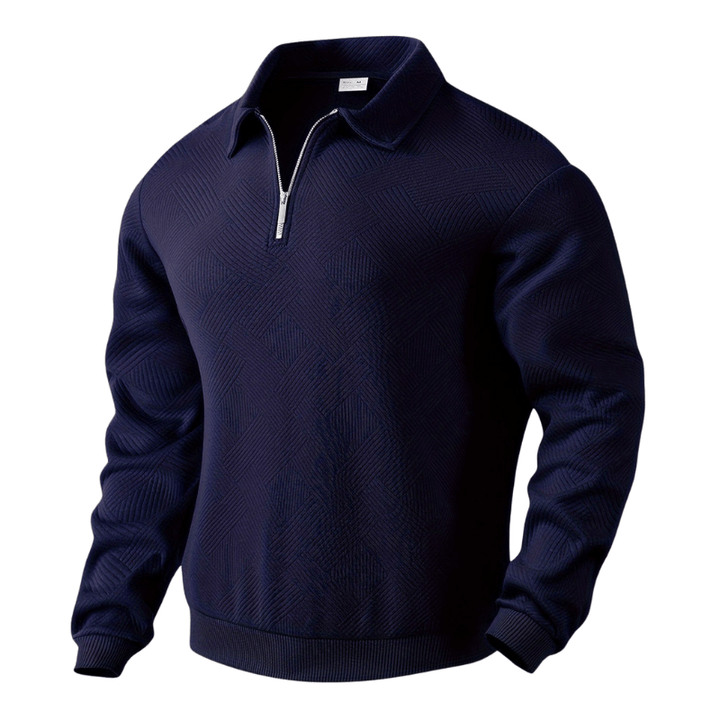 Levoire | I Zip Pull-Over Avec Motif Bleu