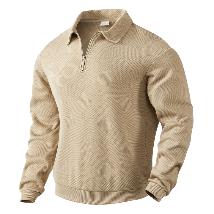 Levoire | I Zip Pull-Over Avec Motif Beige