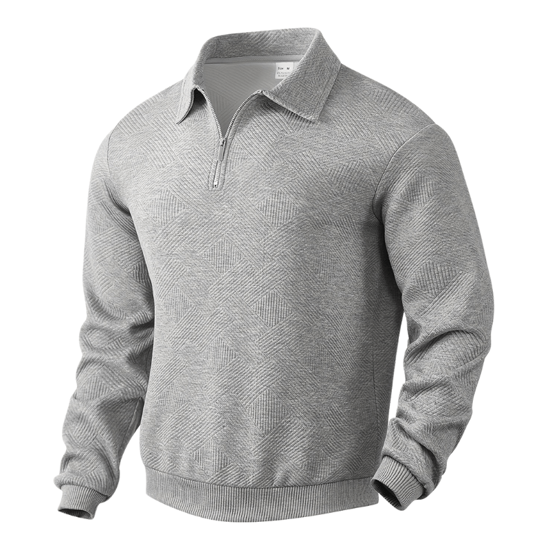 Levoire | I Zip Pull-Over Avec Motif Gris