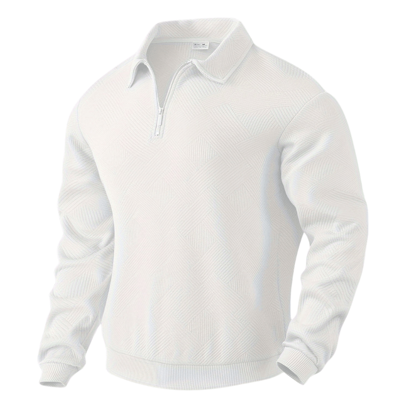Levoire | I Zip Pull-Over Avec Motif Blanc
